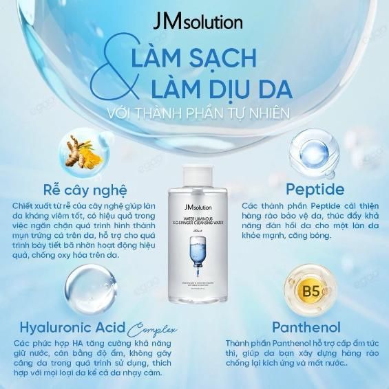 NƯỚC TẨY TRANG JM SOLUTION CLEANSING WATER 500ML