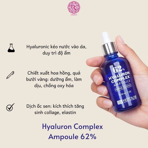 TINH CHẤT DƯỠNG ẨM HISTOLAB 62% HYALURON COMPLEX AMPOULE 50ML