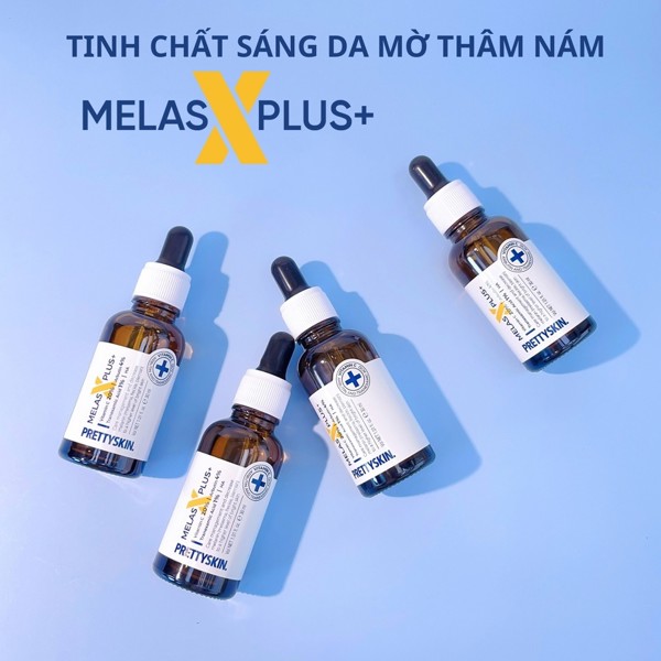 SERUM GIẢM NÁM PRETTY SKIN MELAS X PLUS+ 30ML [MUA 1 SERUM TẶNG 1 SERUM VITAMIN C QUÝT XANH BERGAMO 10ML]