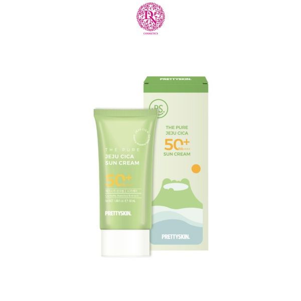 KEM CHỐNG NẮNG RAU MÁ PRETTY SKIN THE PURE JEJU CICA SUN CREAM 50ML  [MUA 1 KCN TẶNG 1 MẶT NẠ OHESI 25K]