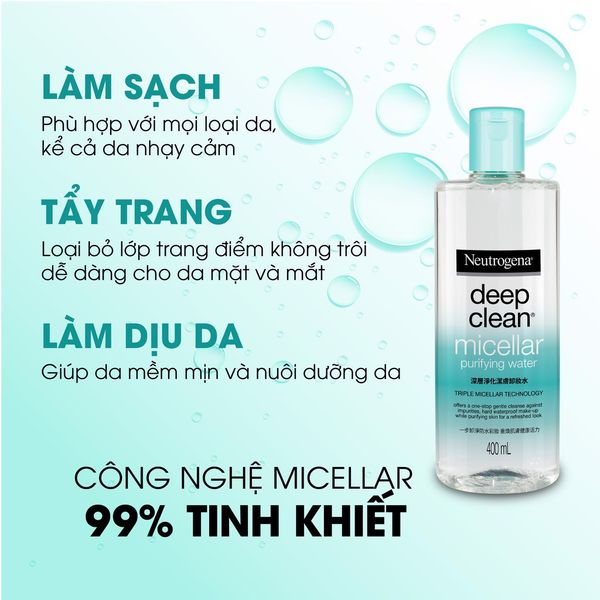 NƯỚC TẨY TRANG NEUTROGENA DEEP CLEAN MICELLAR PURIFYING WATER