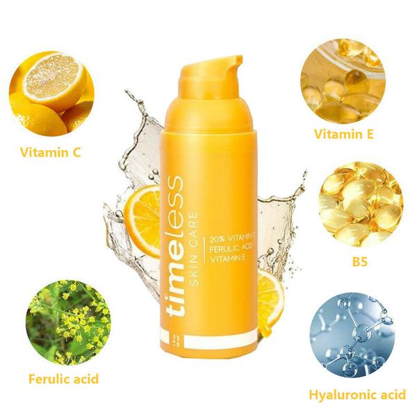 SERUM TIMELESS SÁNG DA, CHỐNG OXY HÓA VITAMIN CEF (VÀNG)