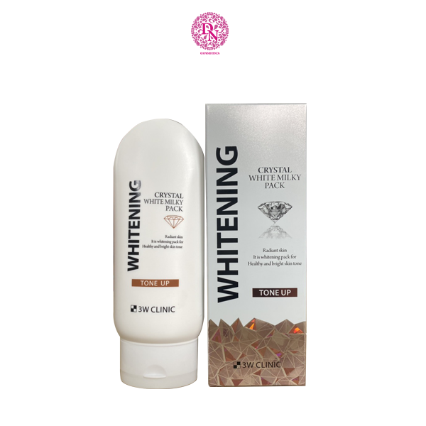TẮM TRẮNG 3W CLINIC WHITENING CRYLSTAL WHITE MILKY PACK TONE UP 200ML