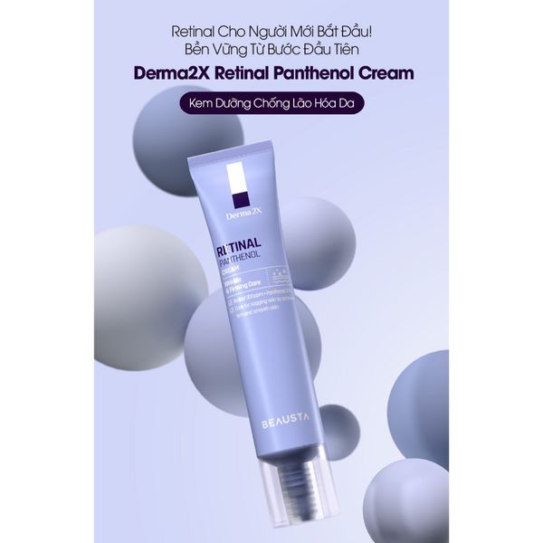 KEM DƯỠNG CHỐNG LÃO HOÁ BEAUSTA DERMA2X RETINAL PANTHENOL CREAM 40ML