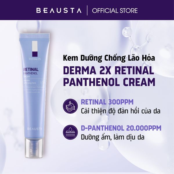 KEM DƯỠNG CHỐNG LÃO HOÁ BEAUSTA DERMA2X RETINAL PANTHENOL CREAM 40ML