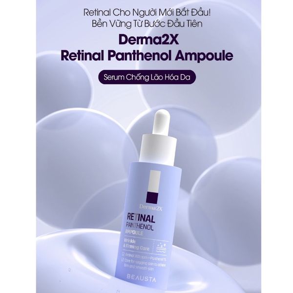 TINH CHẤT CHỐNG LÃO HOÁ BEAUSTA DERMA2X RETINAL PANTHENOL AMPOULE 50ML