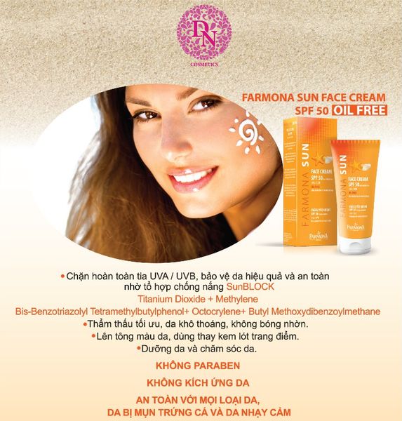 KEM CHỐNG NẮNG FARMONA SUN FACE CREAM SPF50 OIL FREE 50ML