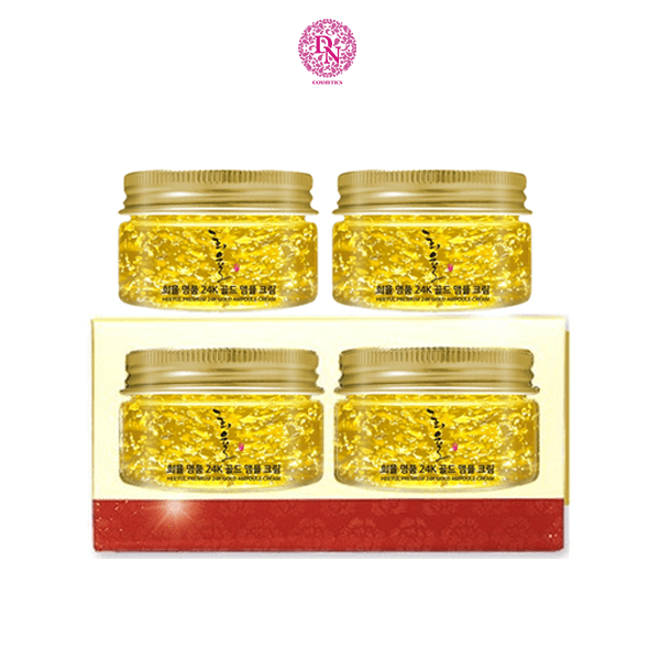 SET KEM DƯỠNG LEBELAGE HEEYUL PREMIUM 24K GOLD AMPOULE CREAM 25MLx2