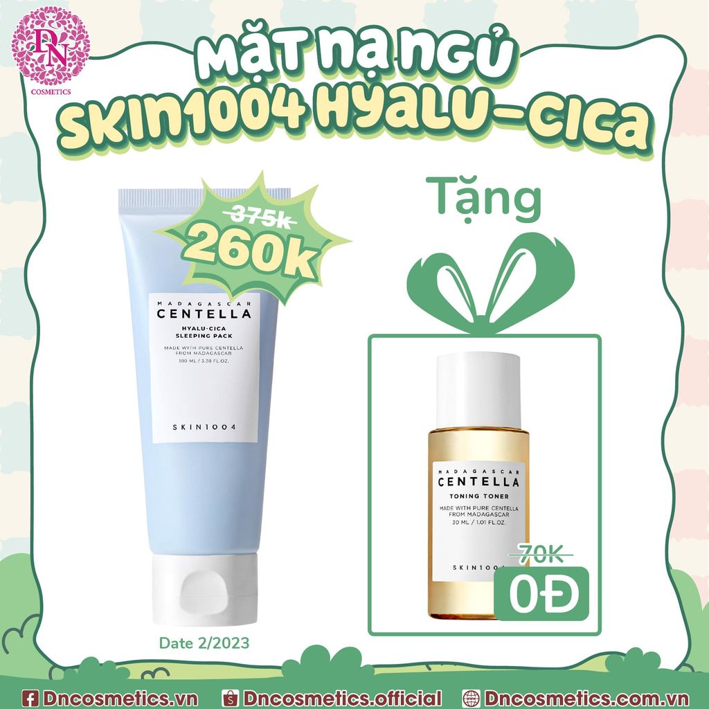 MẶT NẠ NGỦ SKIN1004 MADAGASCAR CENTELLA HYALU-CICA SLEEPING MASK 100ML