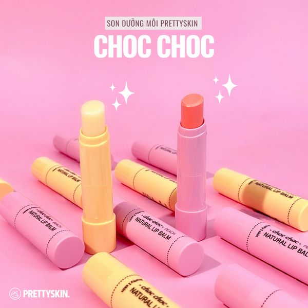 SON DƯỠNG MÔI PRETTY SKIN CHOC CHOC NATURAL LIP BALM [MUA 1 SON DƯỠNG TẶNG 1 MẶT NẠ OHESI 25K]