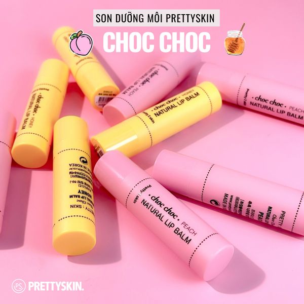 SON DƯỠNG MÔI PRETTY SKIN CHOC CHOC NATURAL LIP BALM [MUA 1 SON DƯỠNG TẶNG 1 MẶT NẠ OHESI 25K]