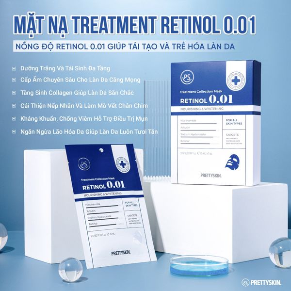 MẶT NẠ PRETTY SKIN TREATMENT COLLECTION MASK [MUA 1 HỘP TẶNG 1 MẶT NẠ OHESI 25K]