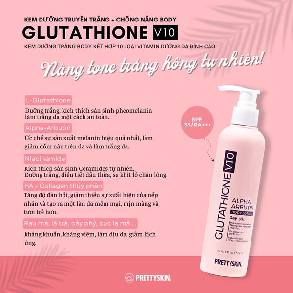 KEM DƯỠNG TRẮNG DA BODY PRETTY SKIN RETINOL BODY LOTION 250ML [MUA 1 KEM DƯỠNG TẶNG 1 SERUM VITAMIN C QUÝT XANH BERGAMO 10ML]