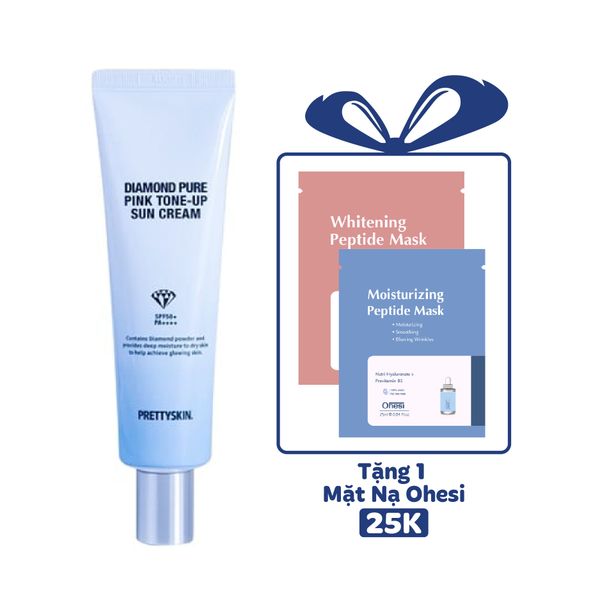 KEM CHỐNG NẮNG PRETTY SKIN DIAMOND PURE PINK TONE-UP SUN CREAM 50ML