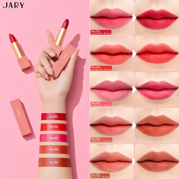 SON THỎI LÌ CAO CẤP JARY POWER MATTE LIPSTICK