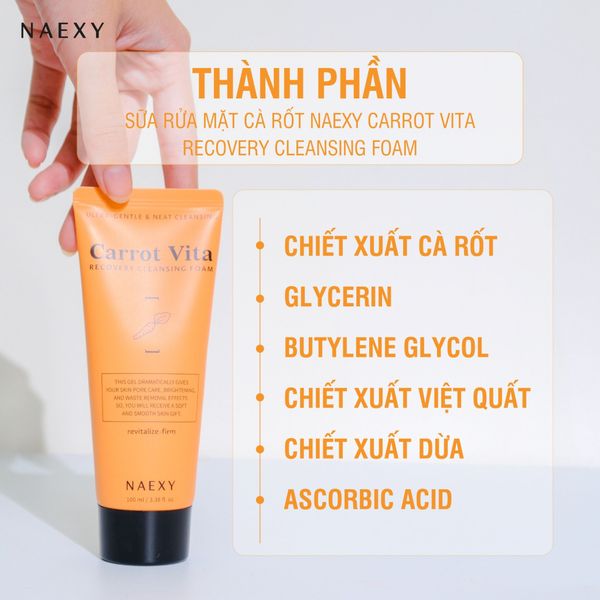 SỮA RỬA MẶT NAEXY RECOVERY CLEANSING FOAM 100ML