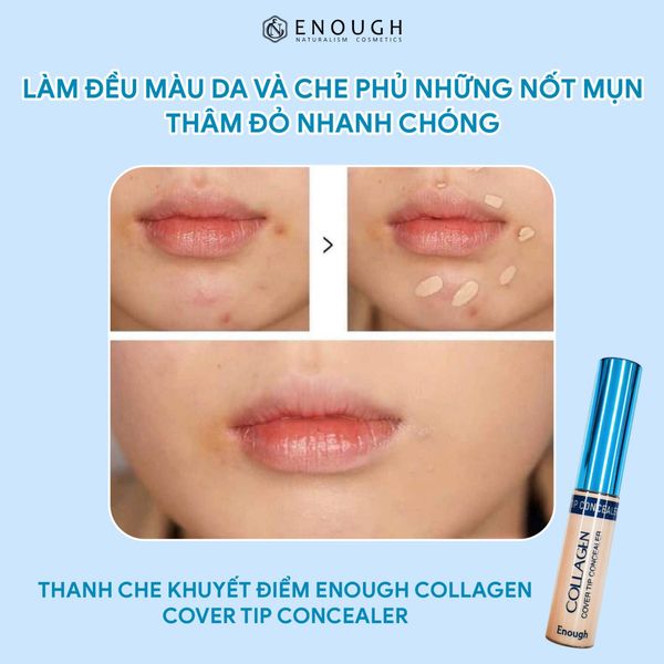 THANH CHE KHUYẾT ĐIỂM COLLAGEN ENOUGH COLLAGEN COVER TIP CONCEALER 9G