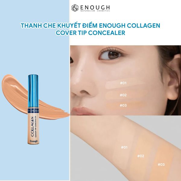 THANH CHE KHUYẾT ĐIỂM COLLAGEN ENOUGH COLLAGEN COVER TIP CONCEALER 9G