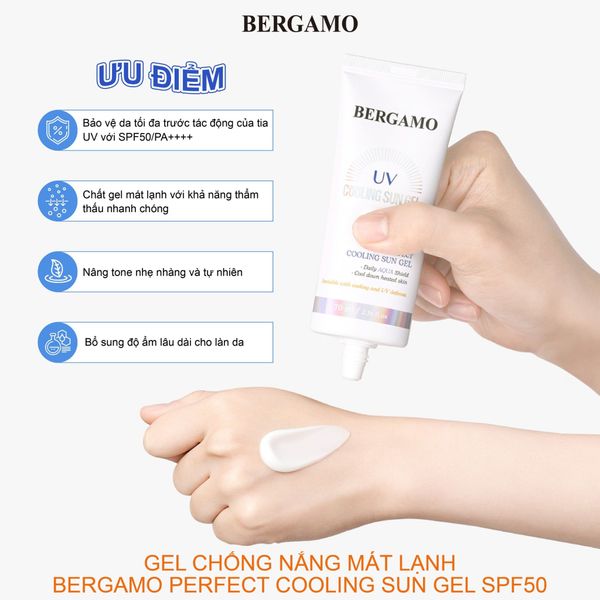 GEL CHỐNG NẮNG MÁT LẠNH BERGAMO PERFECT COOLING SUN GEL SPF50 70ML