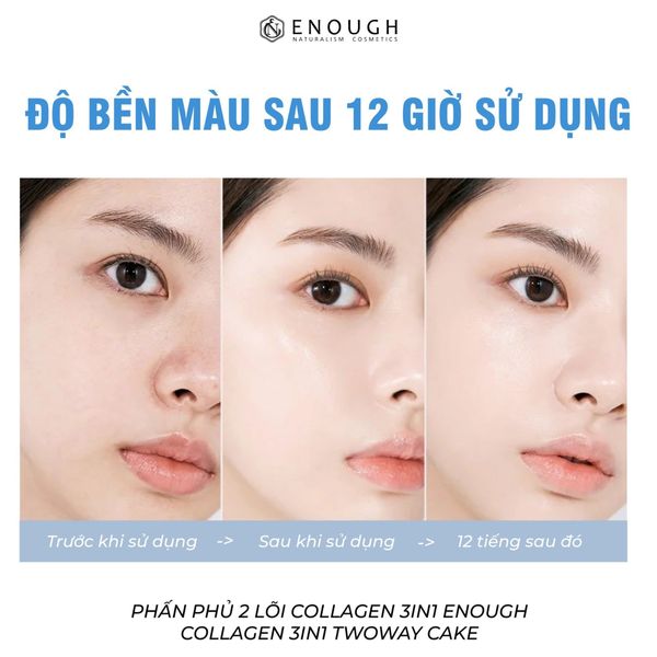 PHẤN PHỦ 2 LÕI COLLAGEN 3IN1 ENOUGH COLLAGEN 3IN1 TWOWAY CAKE 26G