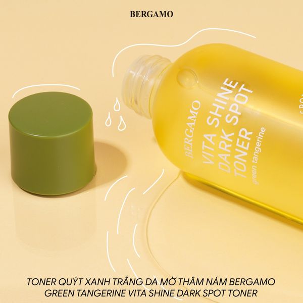 TONER QUÝT XANH TRẮNG DA MỜ THÂM NÁM BERGAMO GREEN TANGERIN VITA SHINE DARK SPOT TONER 180ML