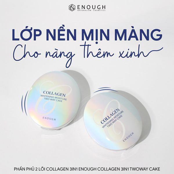 PHẤN PHỦ 2 LÕI COLLAGEN 3IN1 ENOUGH COLLAGEN 3IN1 TWOWAY CAKE 26G