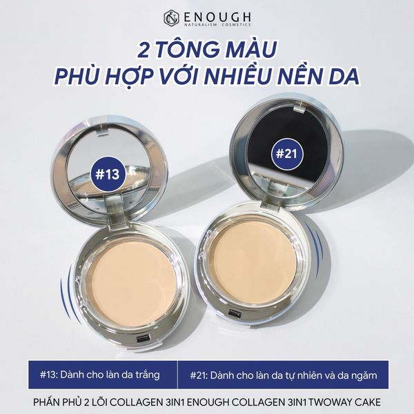 PHẤN PHỦ 2 LÕI COLLAGEN 3IN1 ENOUGH COLLAGEN 3IN1 TWOWAY CAKE 26G