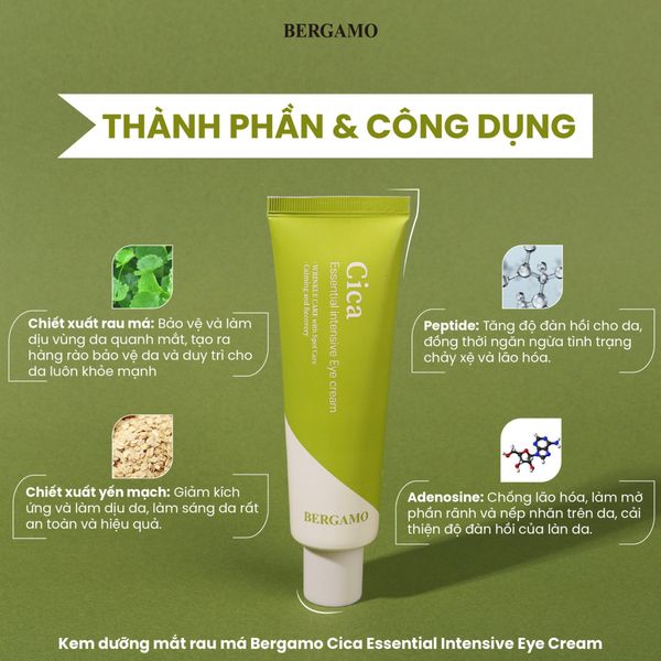 KEM DƯỠNG MẮT BERGAMO ESSENTIAL INTENSIVE EYECREAM 100G