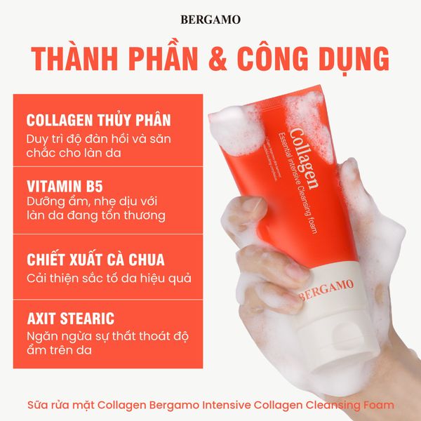 SỮA RỬA MẶT BERGAMO INTENSIVE CLENASER FOAM 120ML