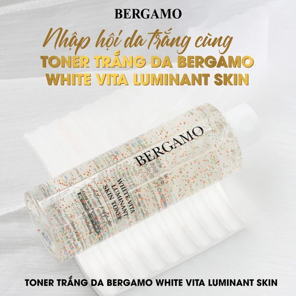 TONER TRẮNG DA BERGAMO WHITE VITA LUMINANT SKIN TONER 250ML