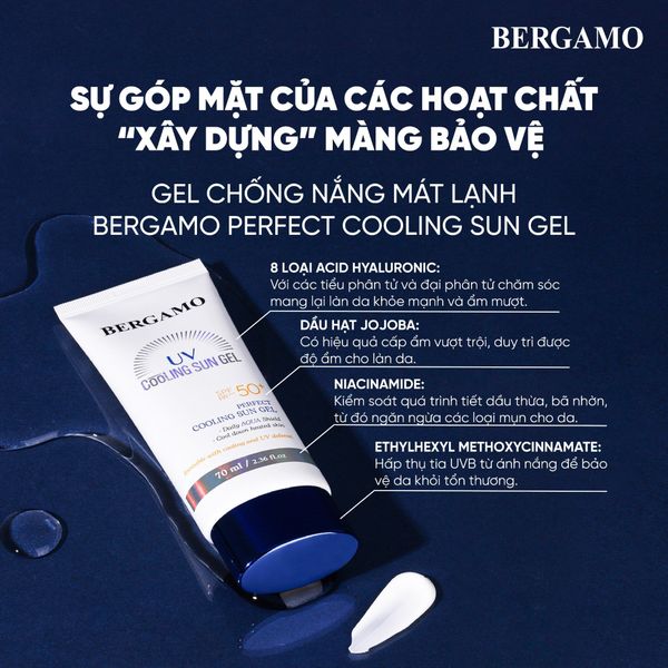 GEL CHỐNG NẮNG MÁT LẠNH BERGAMO PERFECT COOLING SUN GEL SPF50 70ML