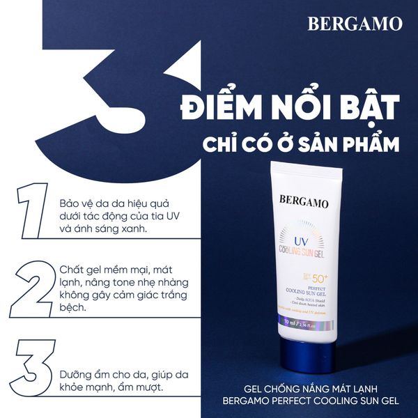 GEL CHỐNG NẮNG MÁT LẠNH BERGAMO PERFECT COOLING SUN GEL SPF50 70ML