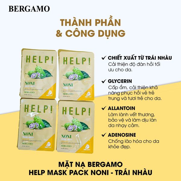 MẶT NẠ BERGAMO HELP MASK PACK