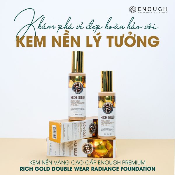 KEM NỀN VÀNG CAO CẤP ENOUGH PREMIUM RICH GOLD DOUBLE WEAR RADIANCE FOUDATION 100ML