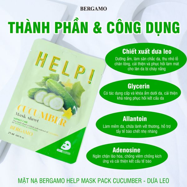 MẶT NẠ BERGAMO HELP MASK PACK