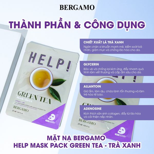 MẶT NẠ BERGAMO HELP MASK PACK