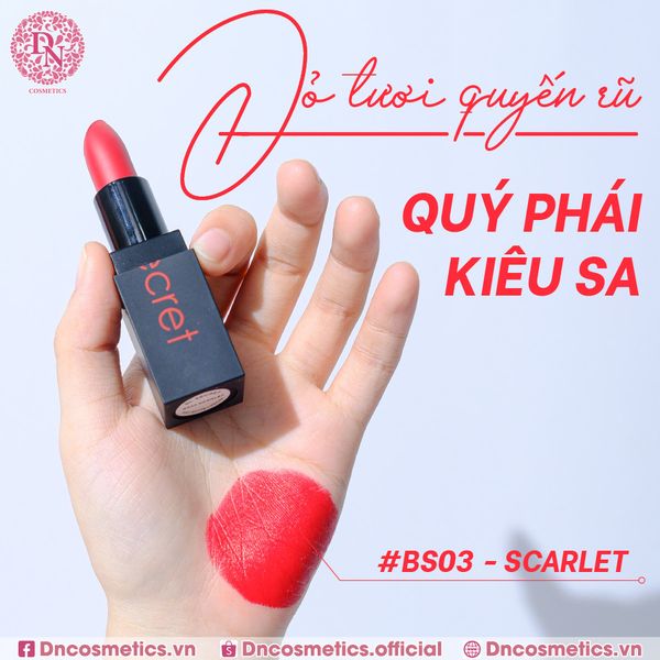 SON THỎI LÌ BL SECRET SOFT MATTE LIPSTICK 3.8G