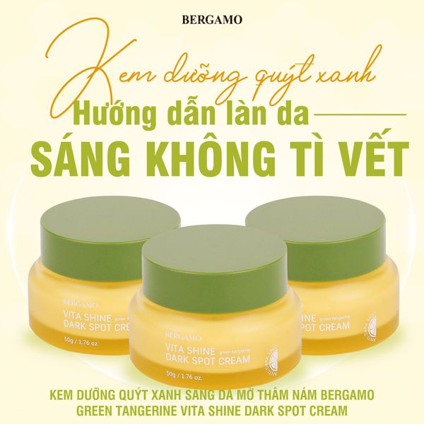 KEM DƯỠNG QUÝT XANH TRẮNG DA MỜ THÂM NÁM BERGAMO GREEN TANGERIN VITA SHINE DARK SPOT CREAM 50G