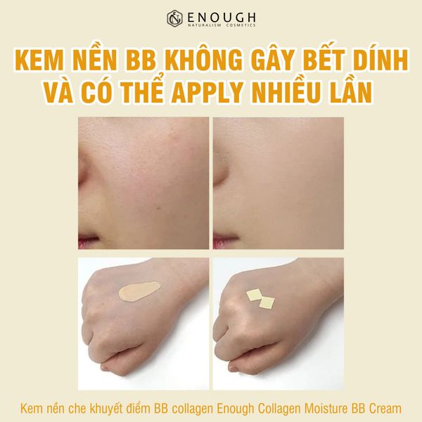 KEM CHE KHUYẾT ĐIỂM BB COLLAGEN ENOUGH COLLAGEN MOISTURE BB CREAM 50G