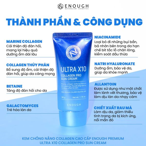 KEM CHỐNG NẮNG CAO CẤP ENOUGH PREMIUM SUNCREAM 50G