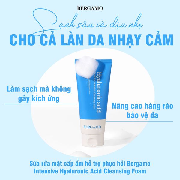 SỮA RỬA MẶT BERGAMO INTENSIVE CLENASER FOAM 120ML