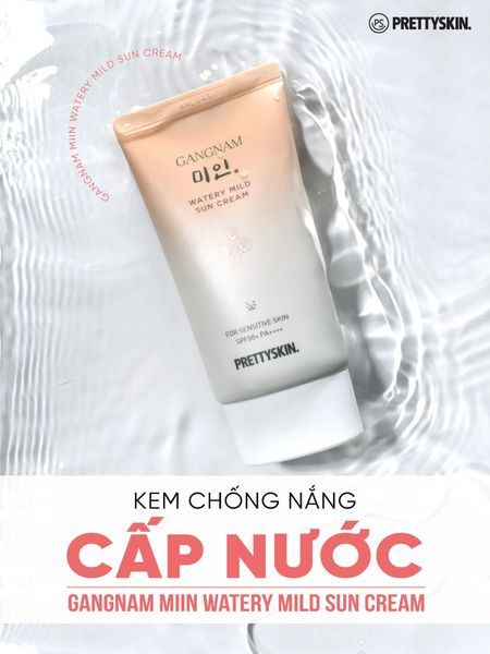 KEM CHỐNG NẮNG TRẮNG DA PRETTY SKIN GANGNAM WATERY MILD SUN CREAM 50ML  [MUA 1 KEM CHỐNG NẮNG TẶNG 1 MẶT NẠ OHESI 25K]