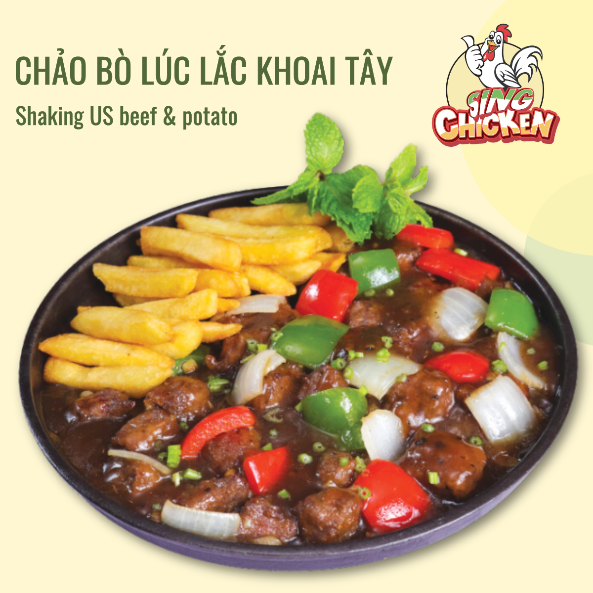 Chảo bò lúc lắc khoai tây