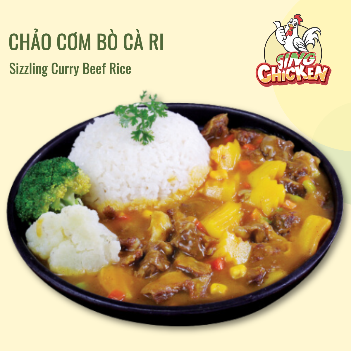 Chảo cơm bò cà ri