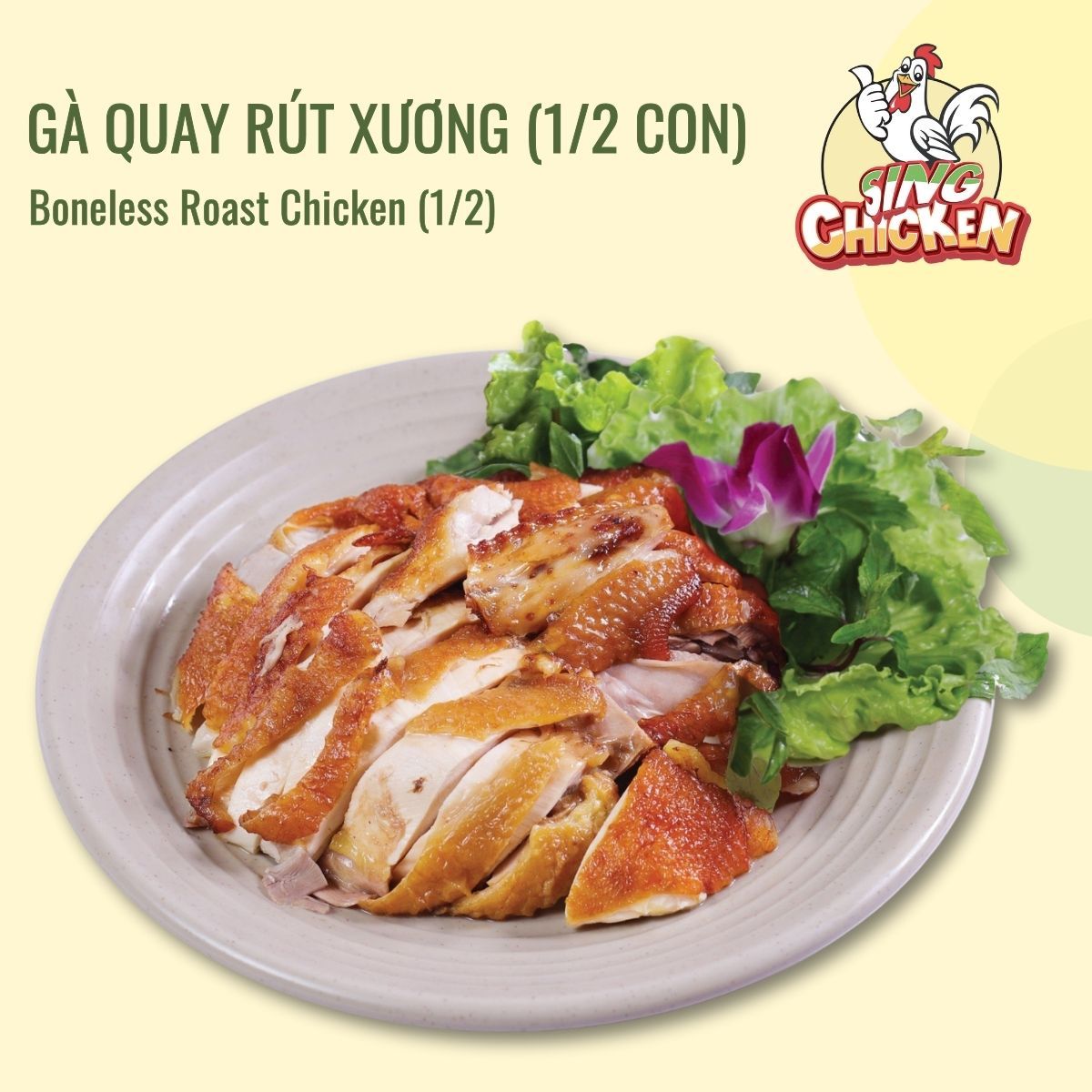 Gà quay rút xương (1/2 con)
