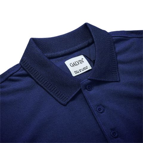  Polo Galvin cổ dệt lưới  -  Xanh Than 