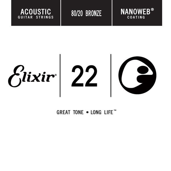 Elixir 15122 Acoustic single string 80/20 size 22 