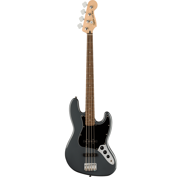 Guitar Bass Squier Affinity J Bass Guitar Laurel in Charcoal Frost Metallic