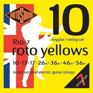 Rotosound Roto Yellows 7 Strings R10-7, Regular 10-56