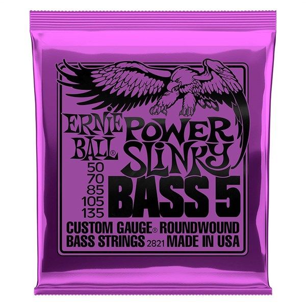  Ernie Ball 2821 Bass Power Slinky 5-String 50-135 